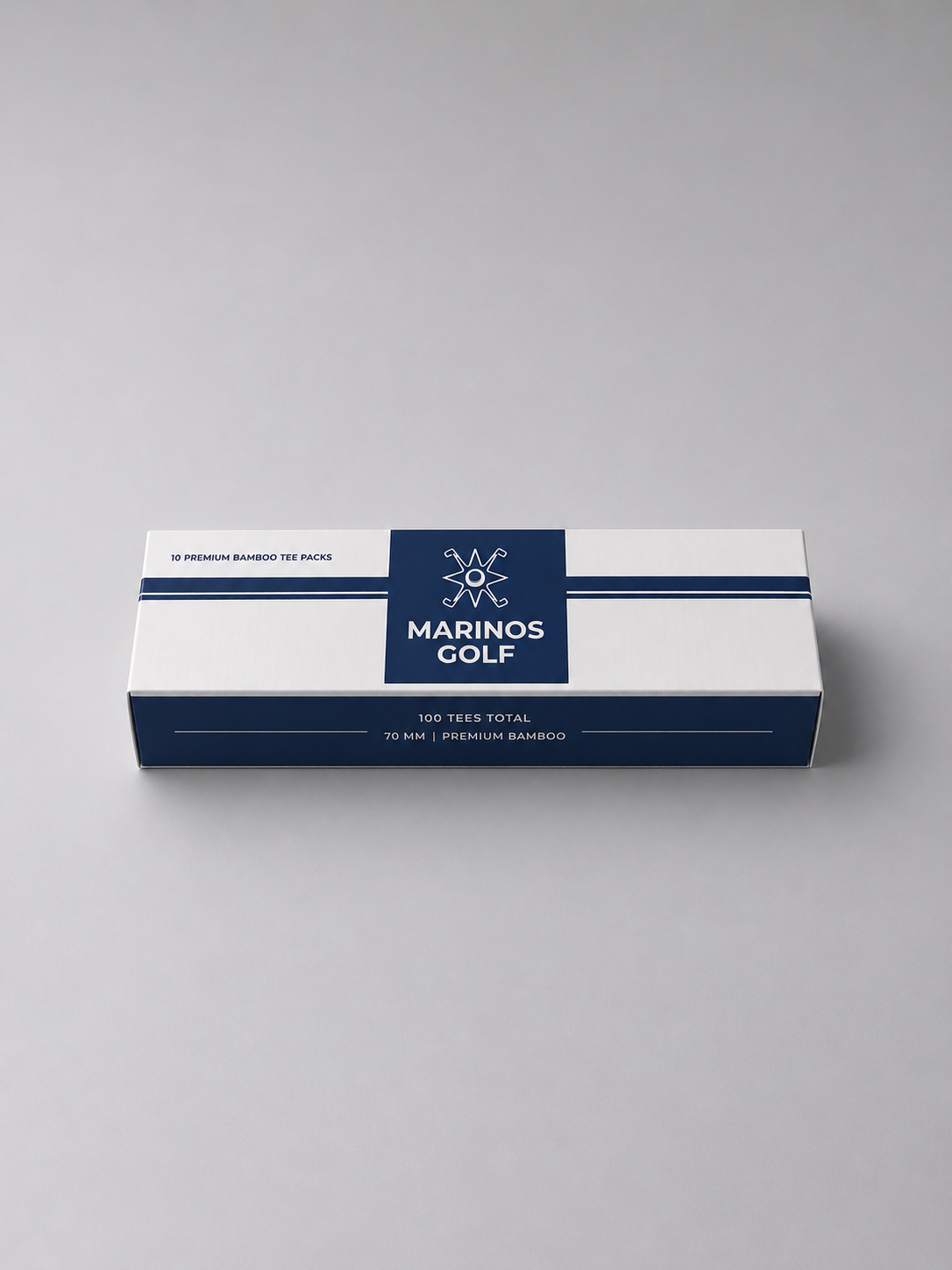 Marinos Golf Premium Bamboo Golf Tees – Karton (10 stk.)